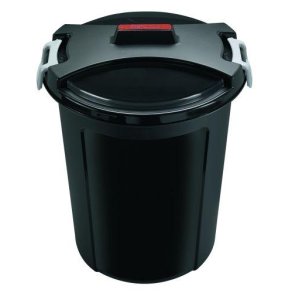 Fodert�nde med l�g og l�s sort 70 L