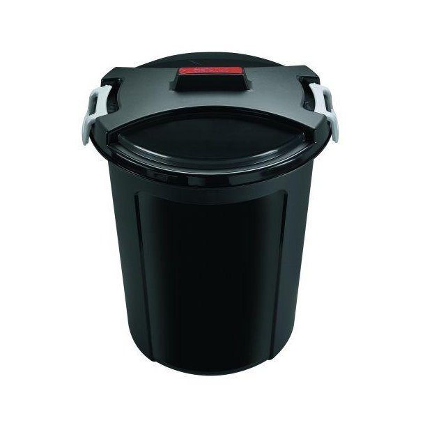 Fodert�nde med l�g og l�s sort 70 L